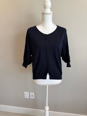 Burberry Blue Label knit cardigan with bow back detail *missing 1 button*